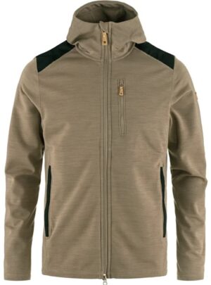 Fjällräven Keb Fleece Hoodie Herre / Mænd-suede brown-L - Fleecejakker