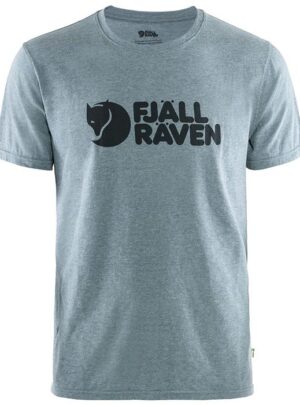 Fjällräven Logo T-Shirt Herre / Mænd-uncle blue / melange-M - T-Shirt, Polo-shirt