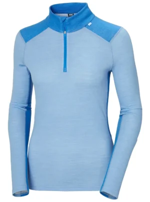 Helly Hansen Lifa Merino Midweight Half-Zip Skiundertrøje Dame, bright blue