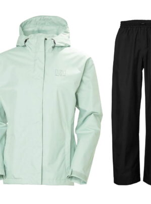 Helly Hansen Seven J Regnsæt Dame, green mist