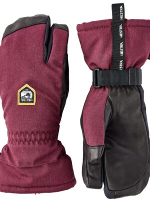Hestra CZone Mountain, 3-finger skihandsker, mørkerød
