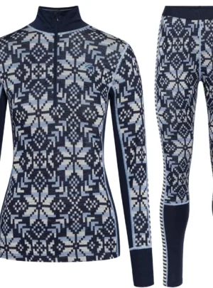 Kari Traa Else H/Z Merinould Skiundertøjssæt Dame, roy