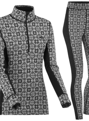 Kari Traa Rose H/Z Merinould Skiundertøjssæt Dame, black