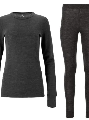 Whistler Cerro Merinould Skiundertøjssæt Dame, black