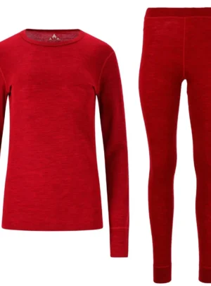 Whistler Cerro Merinould Skiundertøjssæt Dame, sun-dried tomato