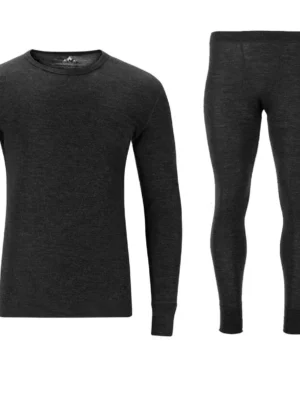 Whistler Cerro Merinould Skiundertøjssæt Herre, black