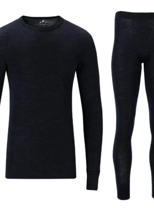 Whistler Cerro Merinould Skiundertøjssæt Herre, navy