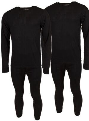 Accezzi skiundertøj, herre, sort, 2 sæt