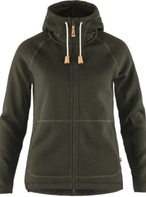 Fjällräven Övik Fleece Hoodie Kvinder / Damer-deep forest-L - Fleecejakker og softshell