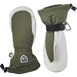 Hestra Heli Ski Mitt Luffer Dame 6 Grøn/Hvid Handsker & luffer