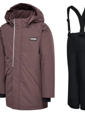 Hummel hmlJR Snow WP 10K skisæt, brun/sort, junior