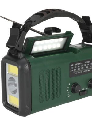 Nødradio FM Pro 10.000mAh - Håndsving - Solcelle
