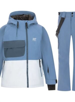 2117 of Sweden Kidden skijakke/skibukser sæt, junior, blå