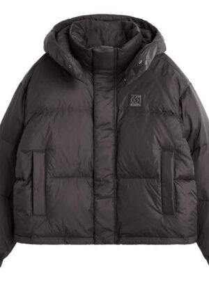 66Â°North Womens Dyngja Down Cropped Jacket, Licorice