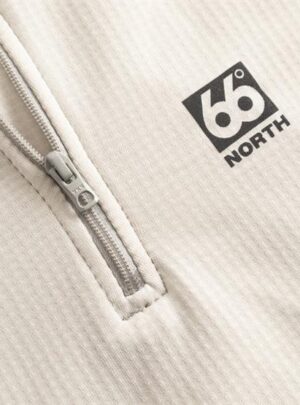 66Â°North Womens Grettir Zip Neck, Dark Stone