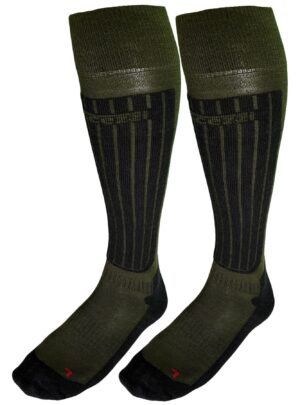 Accezzi Merino 80, skistrømper, 2 par, grøn