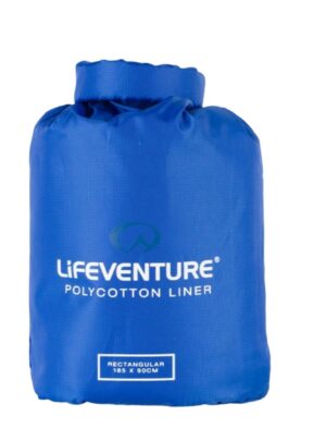 Lifeventure Polybomuld Sovepose Liner, rektangulær, blå