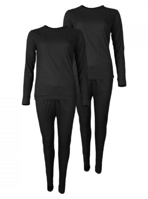 Accezzi skiundertøj, dame, sort, 2 sæt