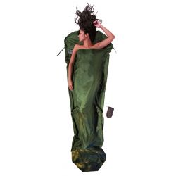Cocoon Mummyliner,100% Silk, Dark Olive Green - Lagenpose