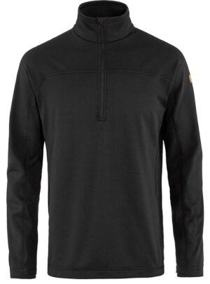 Fjällräven Abisko Lite Fleece Half Zip Herre / Mænd-black-2XL - Fleecejakker