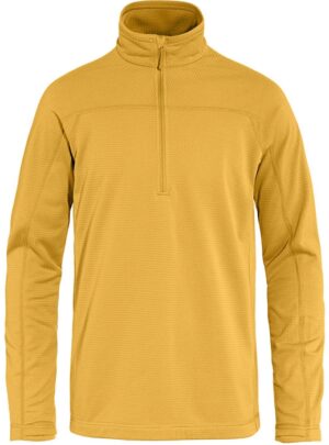 Fjällräven Abisko Lite Fleece Half Zip Herre / Mænd-ochre-L - Fleecejakker
