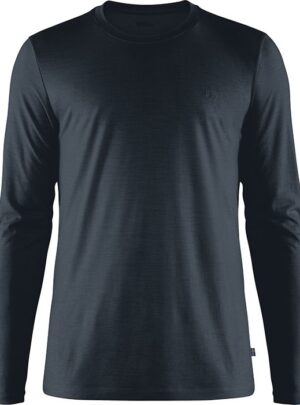 Fjällräven Abisko Wool LS Herre / Mænd-dark navy-2XL - T-Shirt, Polo-shirt