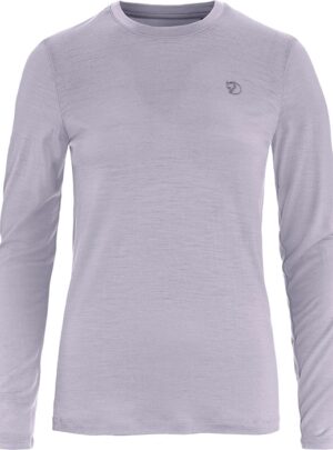 Fjällräven Abisko Wool LS Kvinder / Damer-lavender mist-M - T-Shirts
