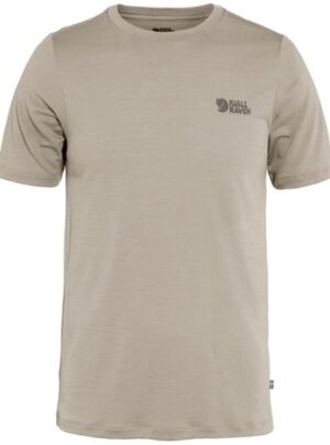 Fjällräven Abisko Wool Logo SS Mens, Light Fossil