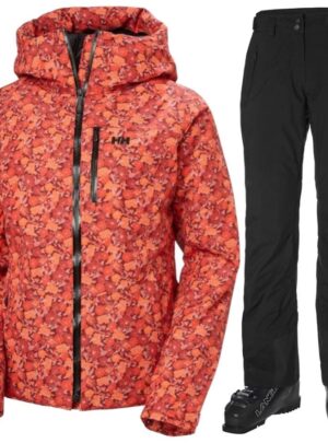 Helly Hansen Legendary/Valdisere 3.0 skisæt, dame, sort/rød
