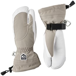 Hestra Heli Ski 3-Finger Skihandsker Dame 8 Hvid/Beige Handsker & luffer