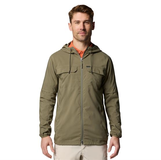 Columbia Mens Skien Valley Hooded LS Shirt, Stone Green Columbia Mens Skien Valley Hooded LS Shirt, Stone Green
