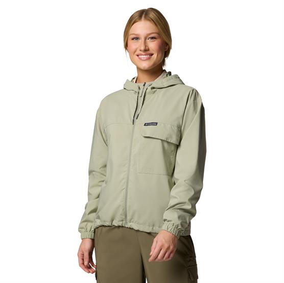 Columbia Womens Skien Valley Hooded LS Shirt, Safari Columbia Womens Skien Valley Hooded LS Shirt, Safari