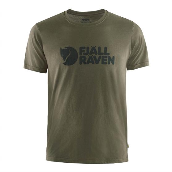 Fjällräven Logo T-Shirt Mens, Dark Olive Fjällräven Logo T-Shirt Mens, Dark Olive