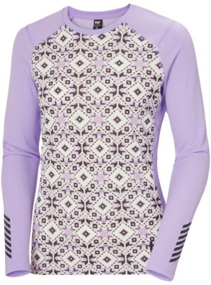 Helly Hansen Lifa Active Graphic Crew, dame, lilla