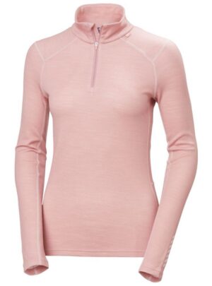 Helly Hansen Lifa Merino Midweight 1/2 Zip, dame, lyserød