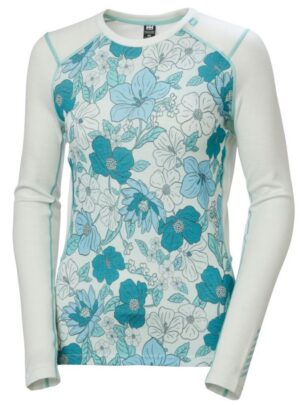 Helly Hansen Lifa Merino Midweight Graphic Crew, dame, lysegrøn