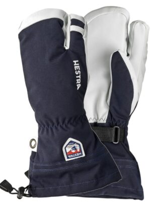 Hestra Army Leather Heli 3 finger skihandsker, mørkeblå