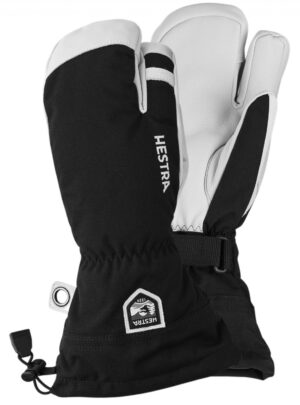 Hestra Army Leather Heli 3 finger skihandsker, sort