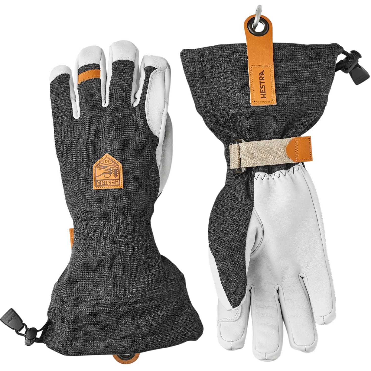 Hestra Army Leather Patrol Gauntlet, skihandsker, mørkegrå Hestra Army Leather Patrol Gauntlet, skihandsker, mørkegrå