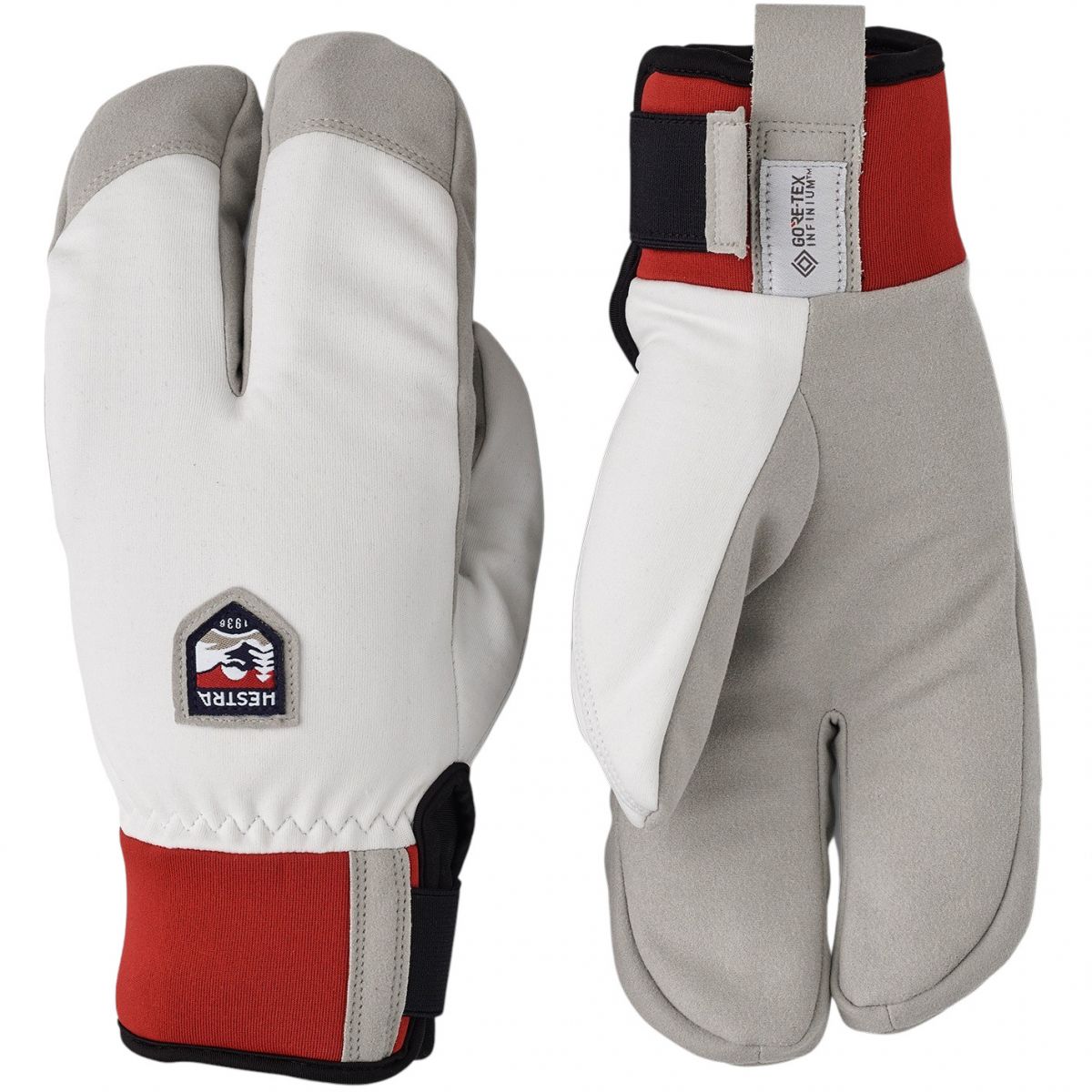 Hestra W.S. Wool Terry Split, handsker, hvid Hestra W.S. Wool Terry Split, handsker, hvid