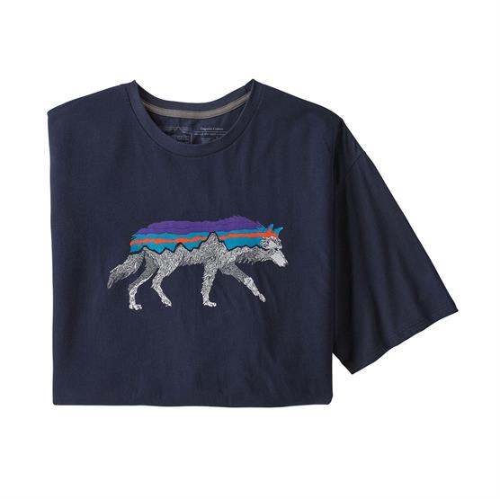 Patagonia Mens Back For Good Organic T-Shirt, New Navy / Wolf Patagonia Mens Back For Good Organic T-Shirt, New Navy / Wolf