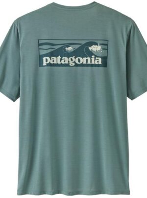 Patagonia Mens Cap Cool Daily Shirt Boardshort Logo, Blue Sage