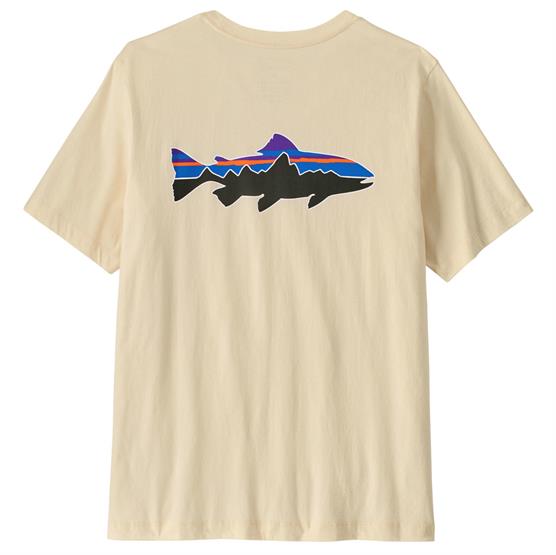 Patagonia Mens Fitz Roy Trout T-Shirt, Undyed Natural Patagonia Mens Fitz Roy Trout T-Shirt, Undyed Natural