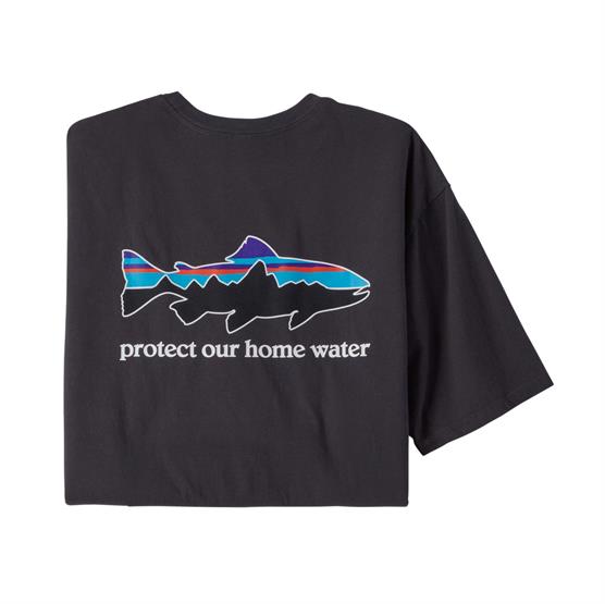 Patagonia Mens Home Water Trout Organic T-Shirt, Ink Black Patagonia Mens Home Water Trout Organic T-Shirt, Ink Black