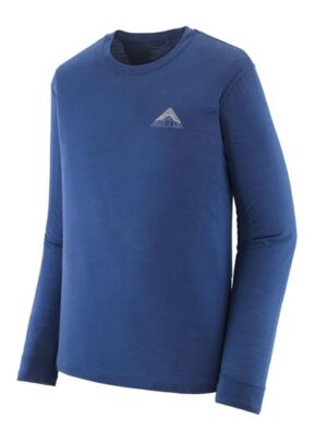 Patagonia Mens L/S Cap Cool Merino Blend Shirt, Clement Blue