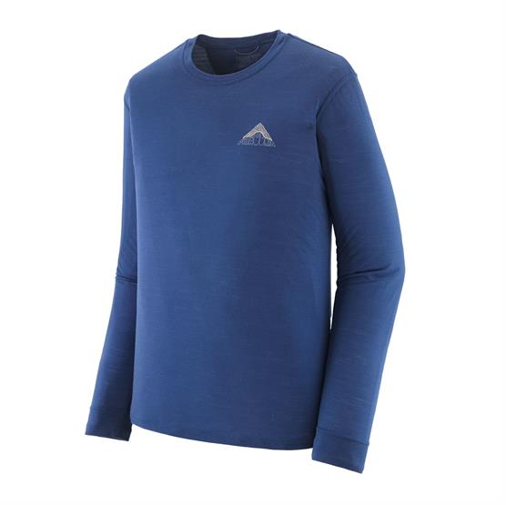 Patagonia Mens L/S Cap Cool Merino Blend Shirt, Clement Blue Patagonia Mens L/S Cap Cool Merino Blend Shirt, Clement Blue