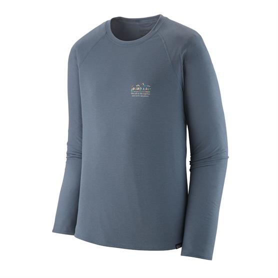 Patagonia Mens L/S Cap Cool Trail Shirt, Unity / Utility Blue Patagonia Mens L/S Cap Cool Trail Shirt, Unity / Utility Blue