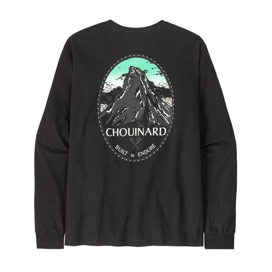 Patagonia Mens L/S Chouinard Crest Responsibili-Tee, Black Patagonia Mens L/S Chouinard Crest Responsibili-Tee, Black