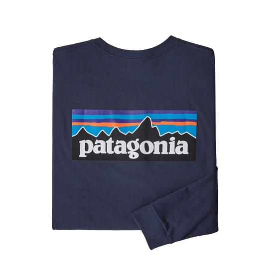 Patagonia Mens L/S P-6 Logo Responsibili-Tee, Classic Navy Patagonia Mens L/S P-6 Logo Responsibili-Tee, Classic Navy