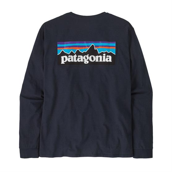 Patagonia Mens L/S P-6 Logo Responsibili-Tee, New Navy Patagonia Mens L/S P-6 Logo Responsibili-Tee, New Navy